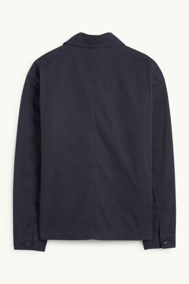 Hommes - Veste-chemise - relaxed fit - col kent - bleu foncé