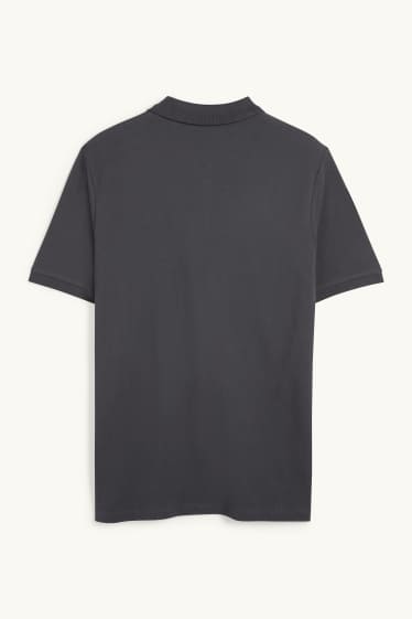 Pánské - Polokošile - regular fit - tmavošedá