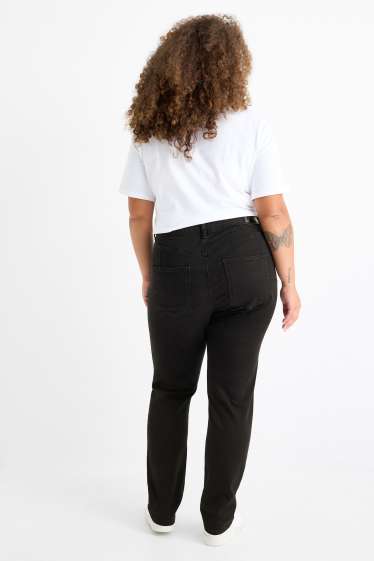 Dames - Slim jeans - mid waist - shaping jeans - zwart