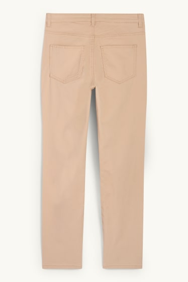 Dames - Pantalon - high waist - slim fit - beige