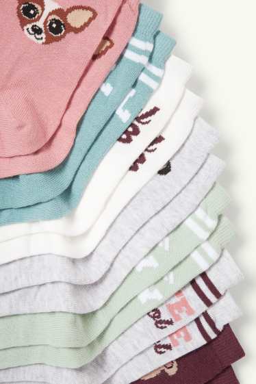 Kinder Mädchen - Multipack 7er - Tiere - Socken mit Motiv - rosa