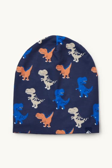Children Boys - Dinosaur - beanie - dark blue