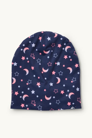 Copii - Fete - Lună și stele - fes - albastru închis