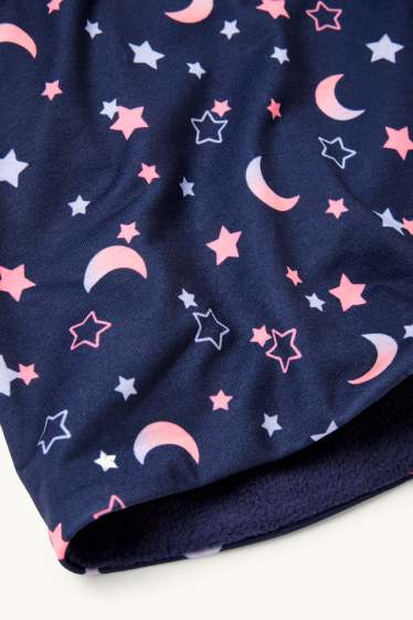 Bambine - Luna e stelle - scaldacollo - blu scuro