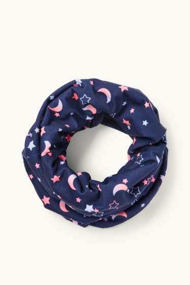 Bambine - Luna e stelle - scaldacollo - blu scuro