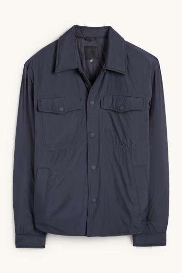 Pánské - Bunda - s výplní - tmavomodrá