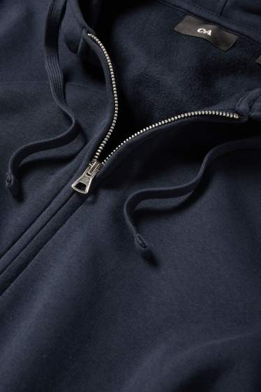 Home - Dessuadora oberta amb caputxa - blau fosc