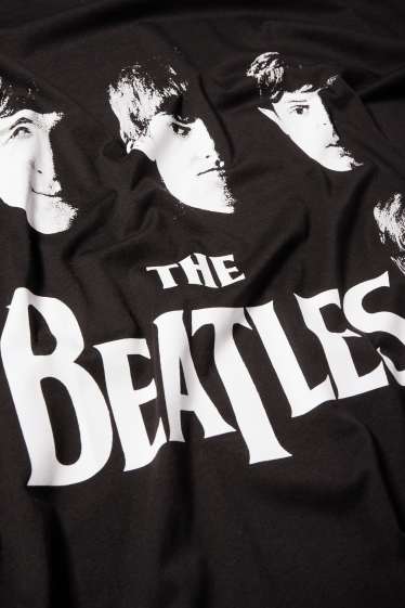 Hommes - T-shirt - relaxed fit - The Beatles - noir
