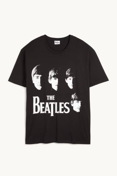 Hommes - T-shirt - relaxed fit - The Beatles - noir