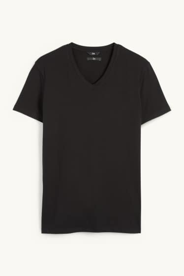 Men - T-shirt - slim fit - Flex - black