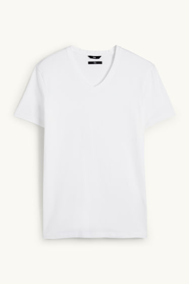 Men - T-shirt - slim fit - Flex - white