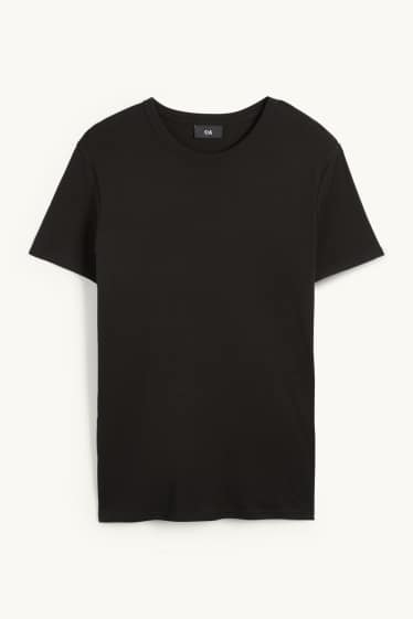 Herren - T-Shirt - Slim Fit - schwarz