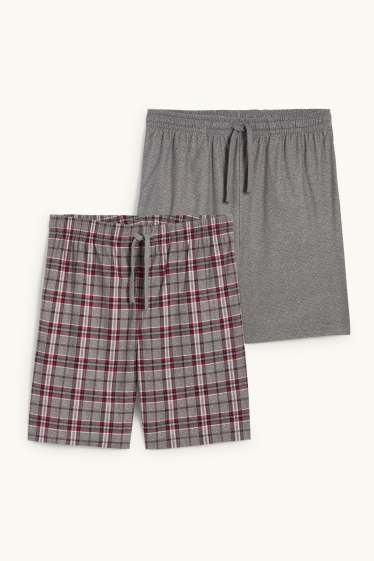 Uomo - Confezione da 2 - shorts pigiama - grigio scuro