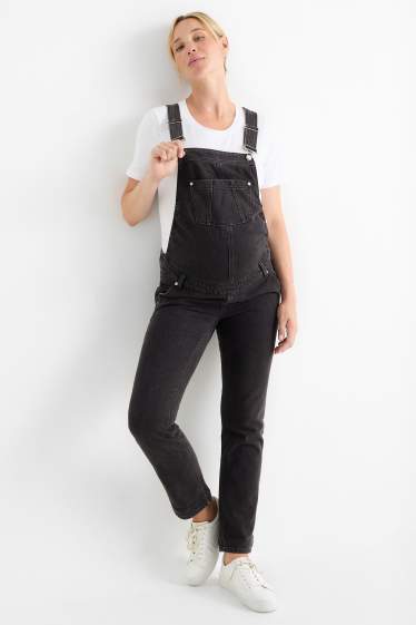 Femmes - Salopette en jean de grossesse - jean gris foncé