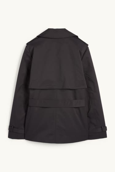 Dámské - Krátký trenčkot - černá