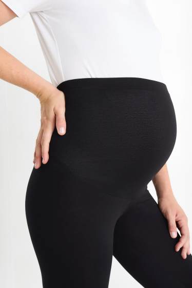 Damen - Multipack 2er - Umstands-Leggings - schwarz