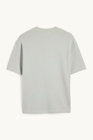 Pánské - Tričko - relaxed fit - šedá