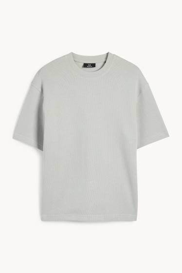 Pánské - Tričko - relaxed fit - šedá