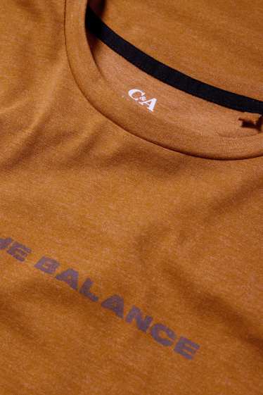 Uomo - T-shirt sportiva - arancio scuro