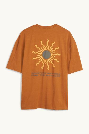 Uomo - T-shirt sportiva - arancio scuro