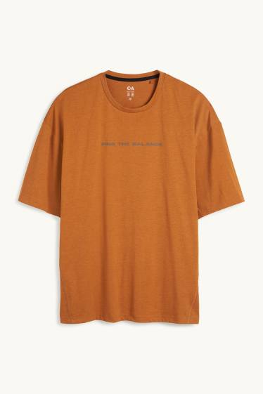 Uomo - T-shirt sportiva - arancio scuro