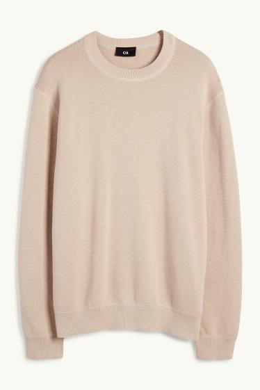 Herren - Pullover - hellbeige