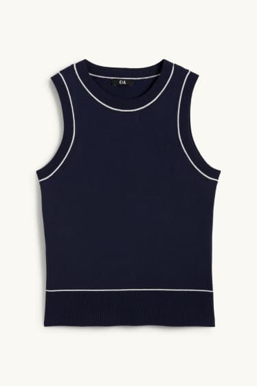 Dona - Jersei sense mànigues - blau fosc