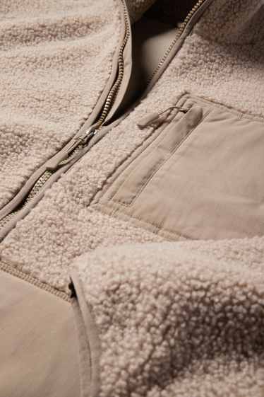 Uomo - Giacca in pile termico - beige