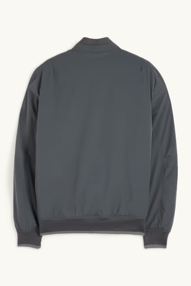 Hommes - Blouson - doublé - finition déperlante - gris foncé