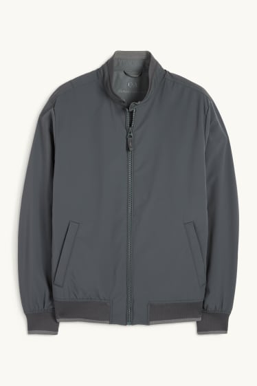 Hommes - Blouson - doublé - finition déperlante - gris foncé