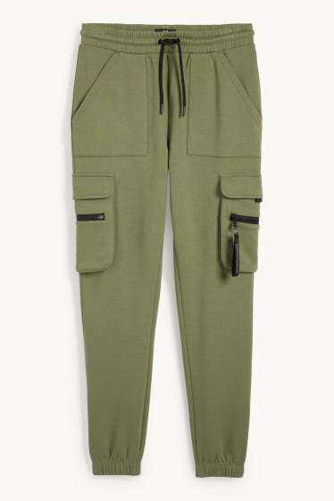 Herren - Cargo-Jogginghose - grün