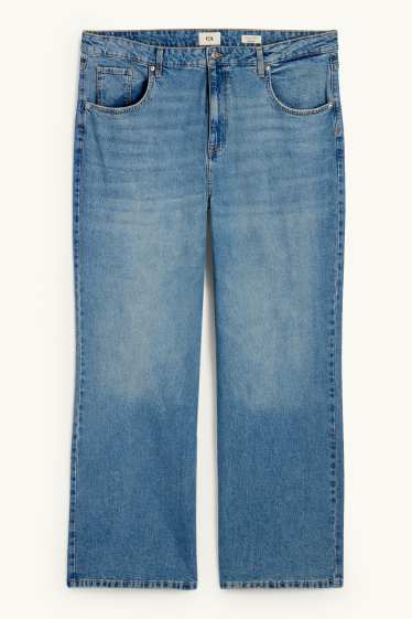 Femmes - Wide leg jean - high waist - jean bleu