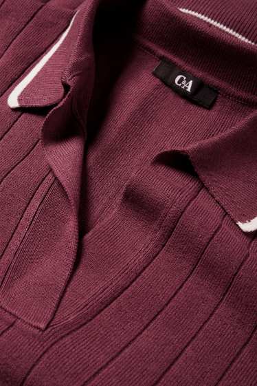 Dona - Jersei de punt de mitja - màniga curta - acanalat - lila