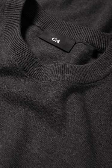 Men - Fine knit jumper - anthracite