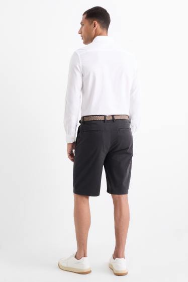 Men - Shorts with belt - dark blue