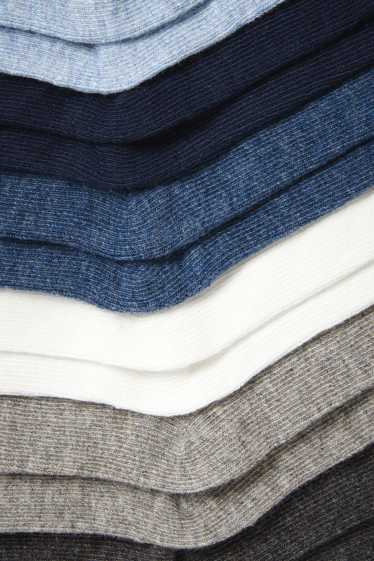 Bébés garçons - Lot de 10 - chaussettes bébé - bleu  / gris