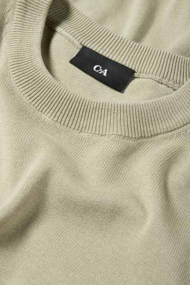 Herren - Feinstrick-Pullover - hellgrün