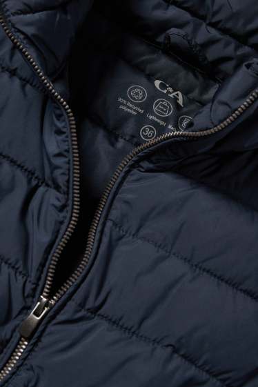 Dames - Jas met stiksels - donkerblauw