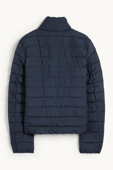 Dames - Jas met stiksels - donkerblauw