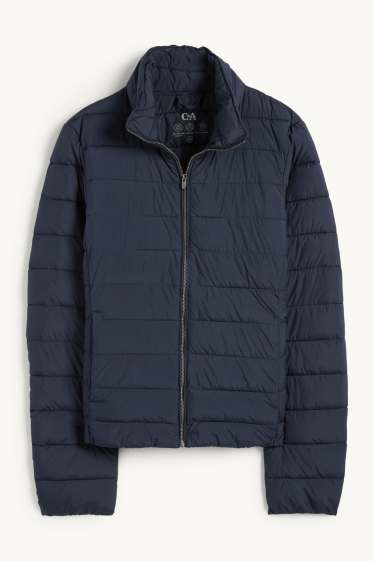 Dames - Jas met stiksels - donkerblauw