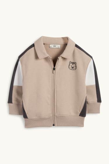 Kinderen: jongens - Tijger - vest - beige