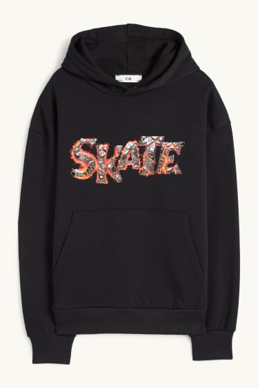 Enfants garçons - Skate - sweat à capuche - noir