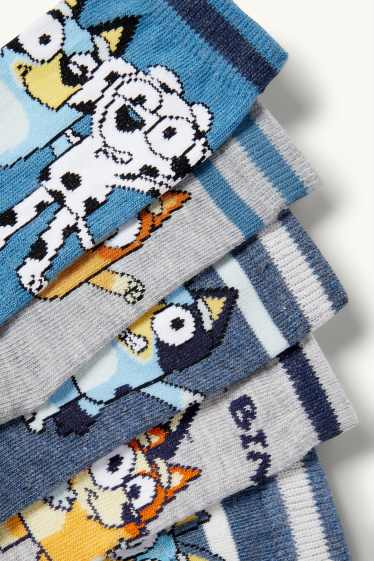 Children Boys - Multipack of 5 - Bluey - socks with motif - blue