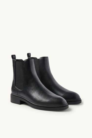 Femmes - Bottines chelsea - matière synthétique - noir
