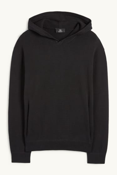 Hommes - Pull à capuche - noir