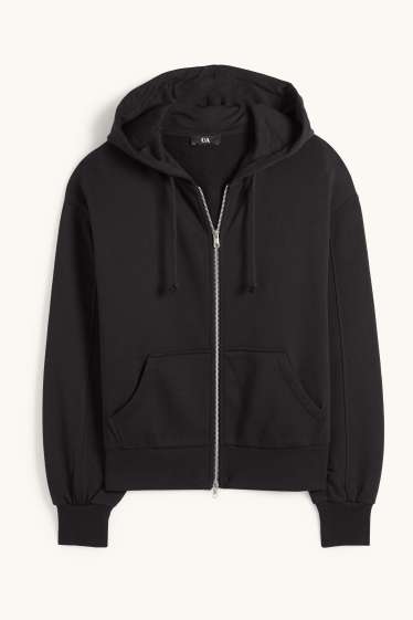 Women - Zip-through hoodie - black