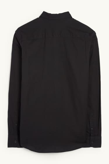 Home - Camisa - regular fit - button-down - negre