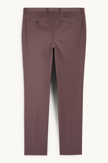 Herren - Baukasten-Hose mit Schurwoll-Anteil - Slim Fit - Stretch - bordeaux