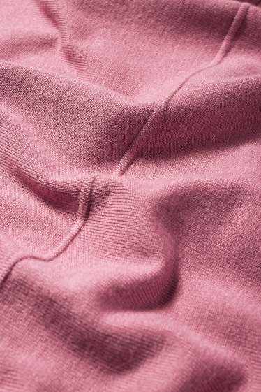 Femei - Pulover din tricot fin - roz