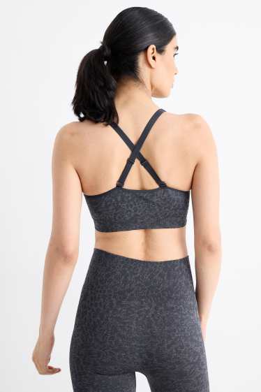 Femmes - Soutien-gorge de sport - ampliforme - à motifs - bleu foncé